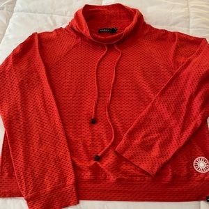 SOULCYCLE X KORAL orange funnel neck active top